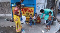 Food Serve to the Road Site Poor Child at Khidirpore Area